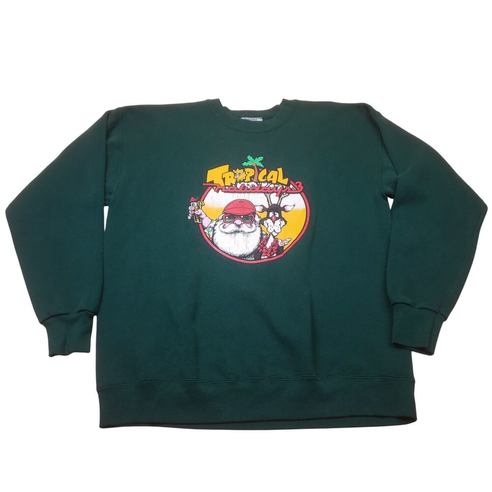 Vintage 90s The Mirage Las Vegas Sweater Crewneck Tropical Vacation Mens XL Lee